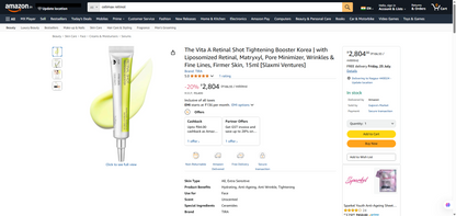 celimax The Vita A Retinal Shot Tightening Booster cream 15 ml
